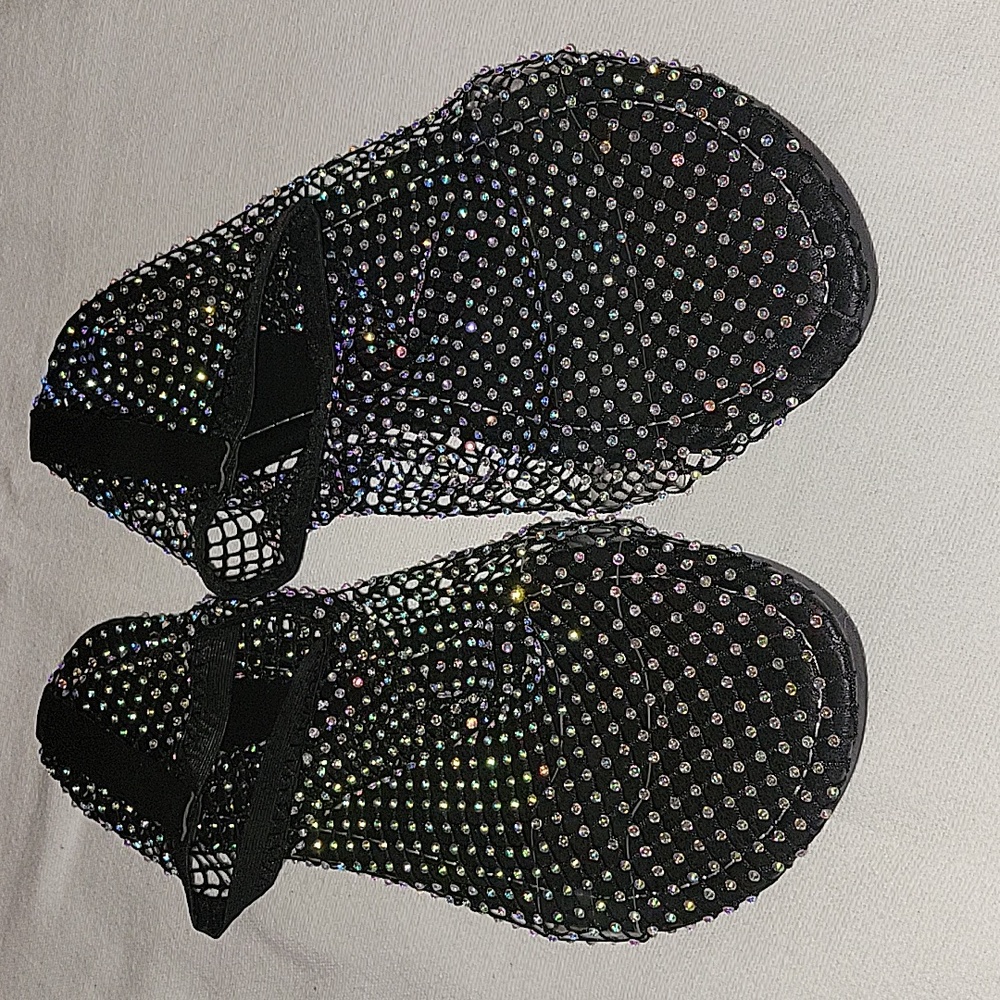Blingy Fishnet Sandals